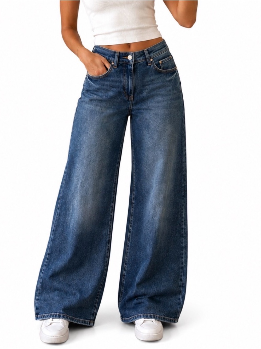 Disclosure relaxed Wide-Leg Women’s Jeans in Dark Blue SZ 11 30"
